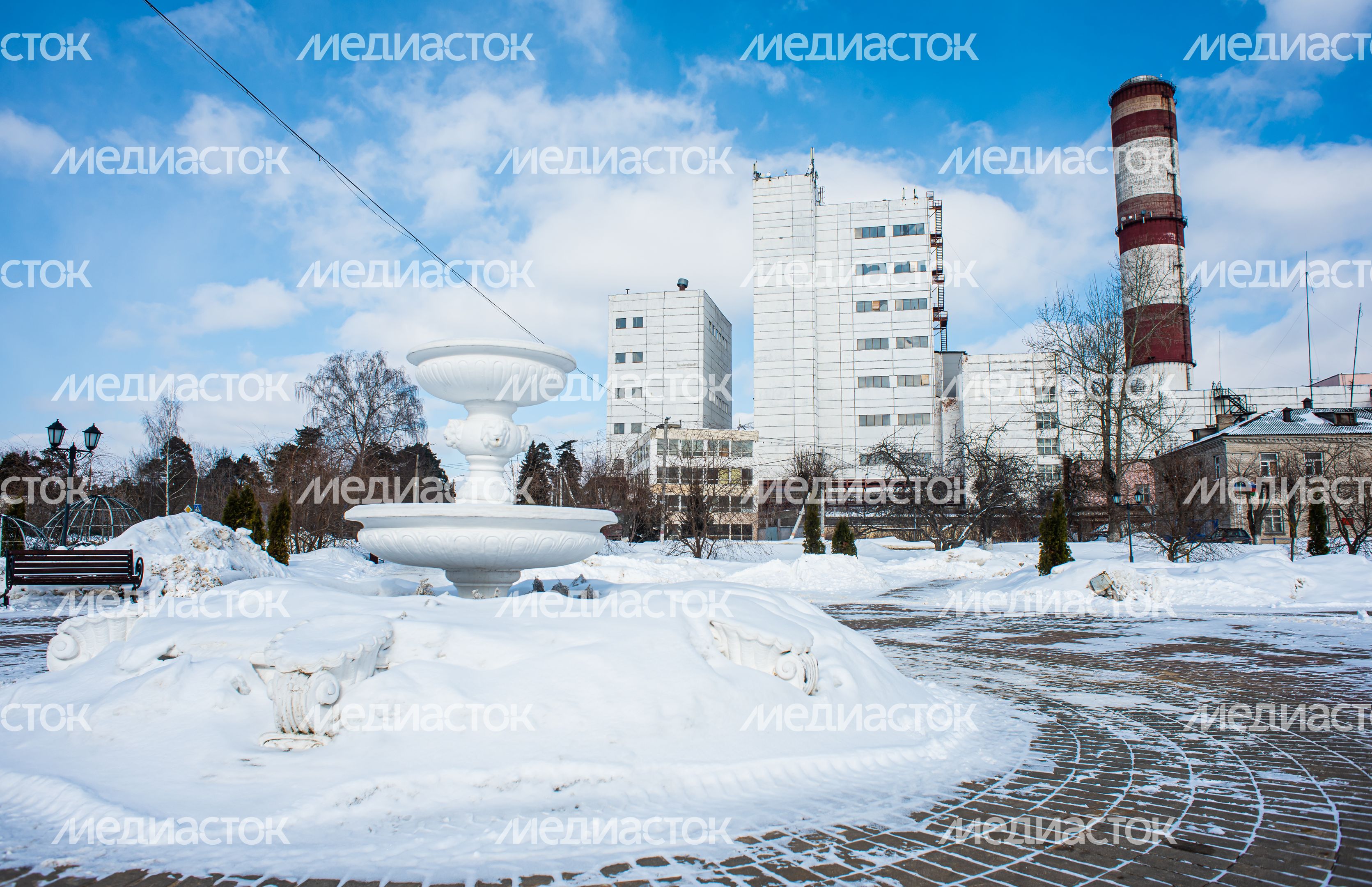 Зимние виды города Электрогорск