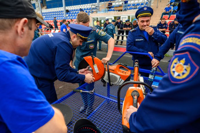 Конкурс профмастерства среди пожарных и начальников караулов МЧС и Мособлпожспаса в Подольске