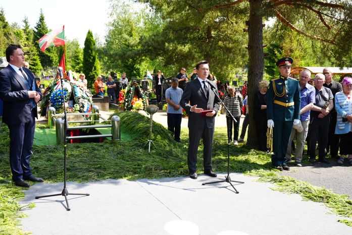 Прощание с участником СВО с участием Губернатора Подмосковья