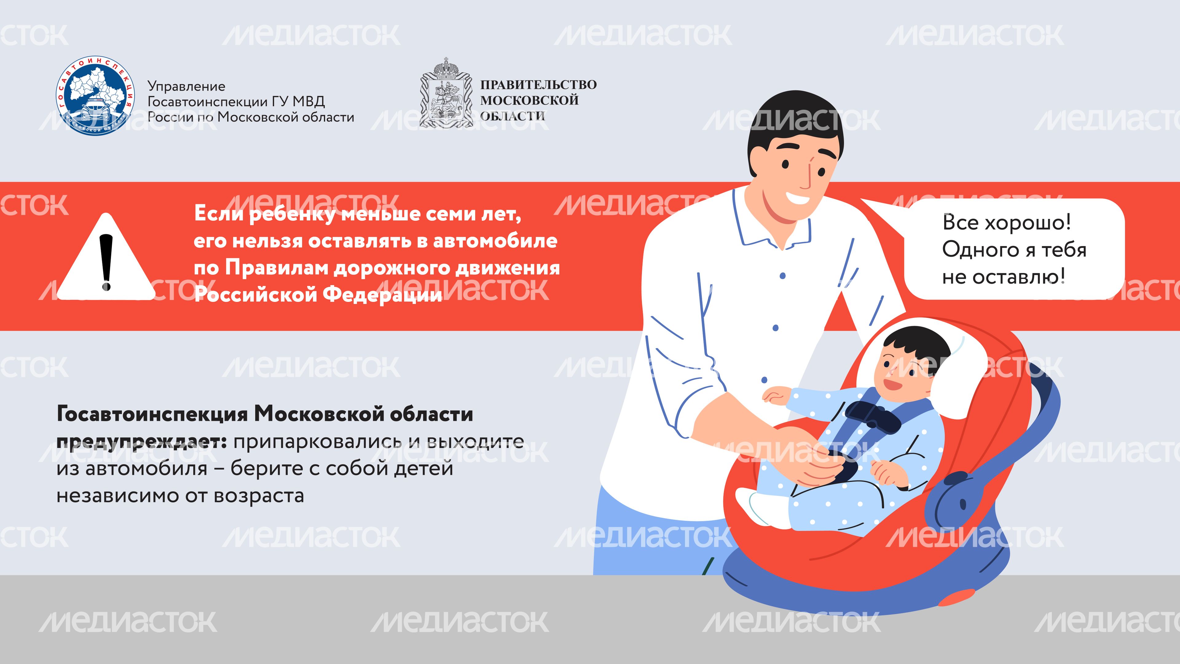 Малыш один в машине Горизонталь 02