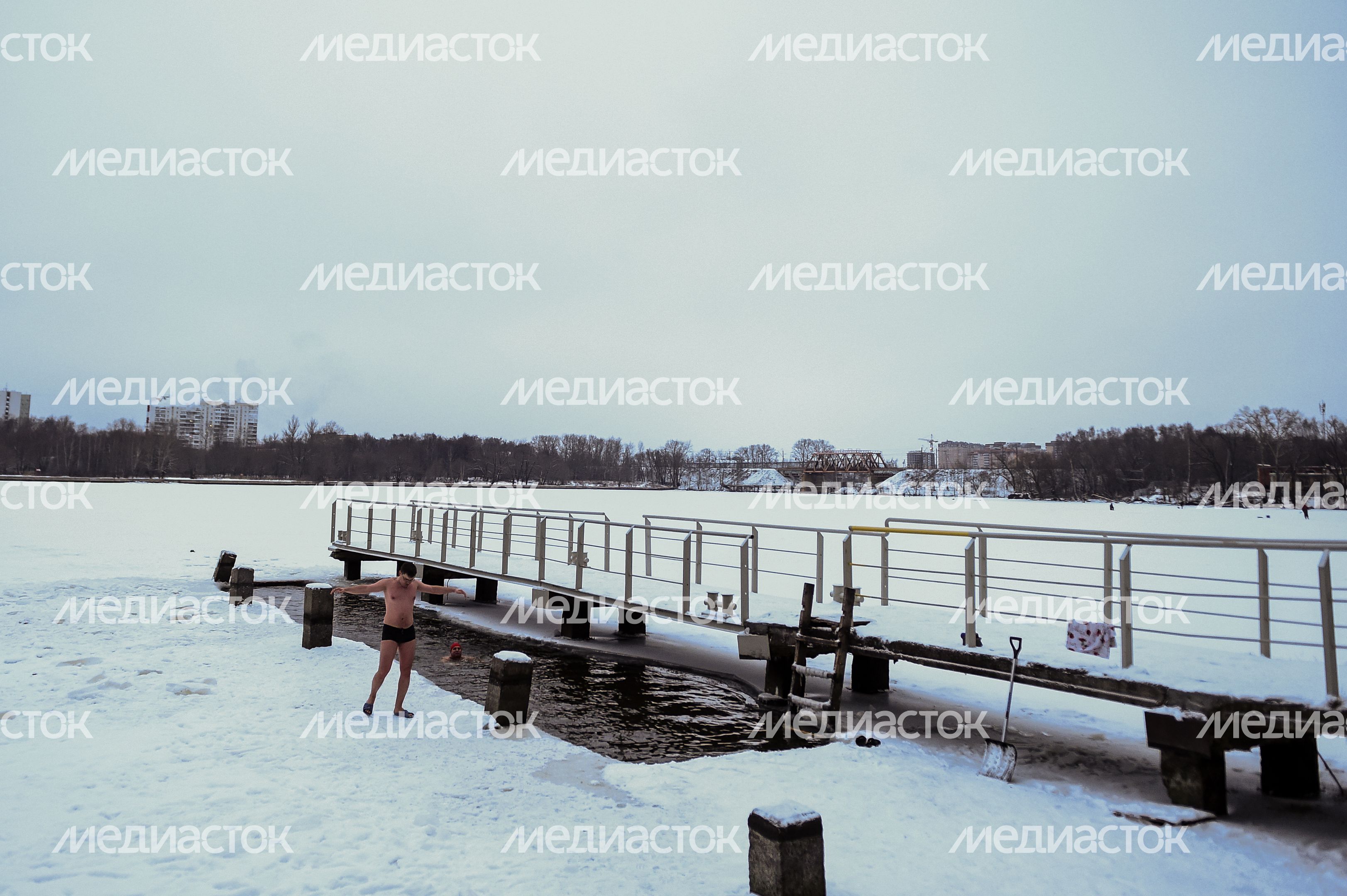 Купание моржей в Долгопрудном
