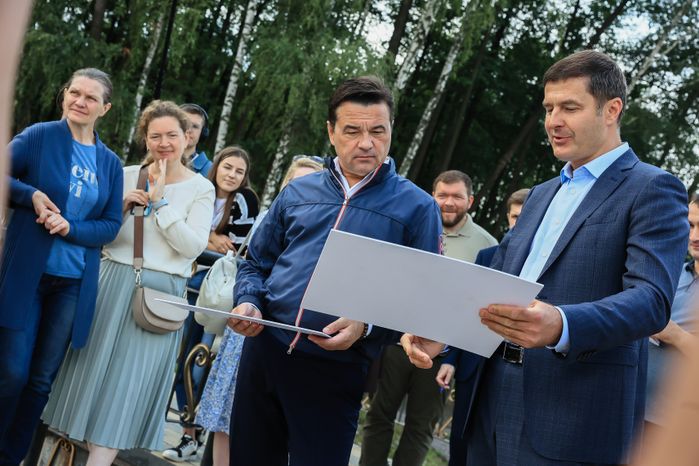 Проверка хода работ по очистке Малаховского озера Губернатором Подмосковья