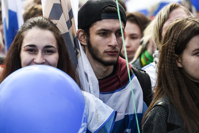Первомайская демонстрация профсоюзов в Москве