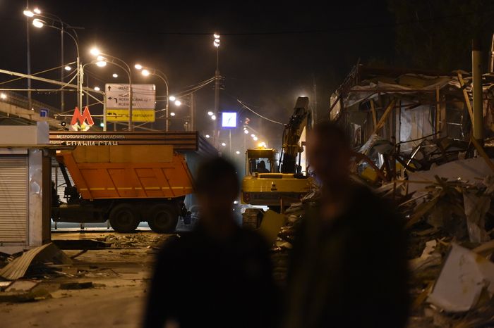 Снос незаконных построек возле метро 29 августа