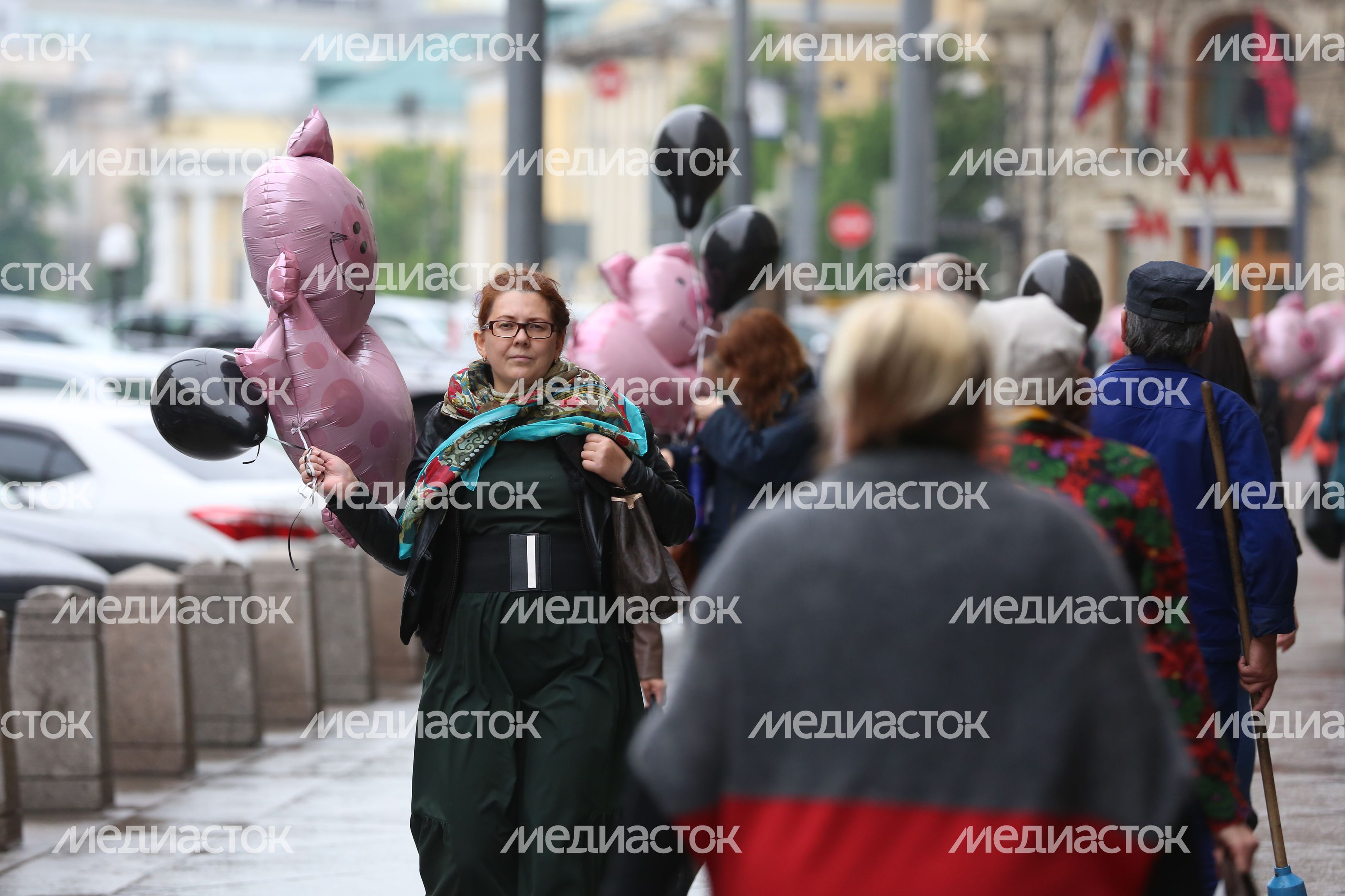 Акция протеста валютных заемщиков у здания Госдумы в Москве