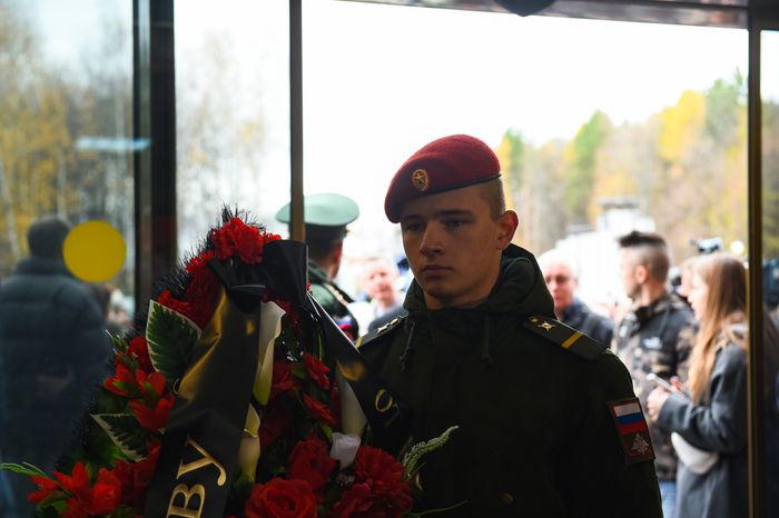 Церемония прощания с космонавтом Алексеем Леоновым в Подмосковье