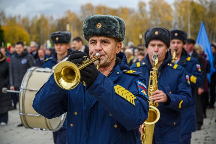 Торжественная встреча космонавтов-рекордсменов по пребыванию на МКС в Звездном городке