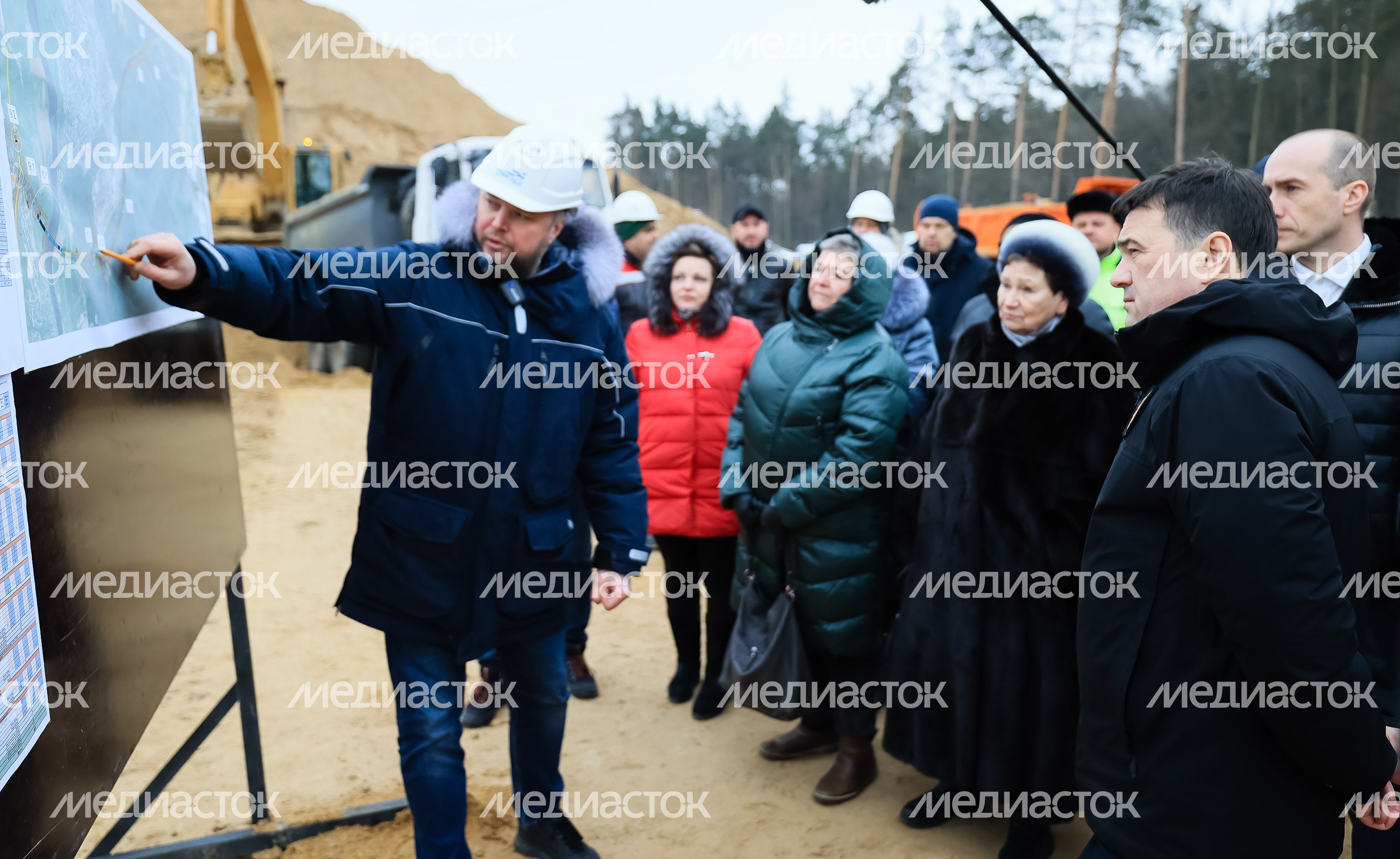 Проверка хода строительства Южно-Лыткаринской автодороги (ЮЛА) Губернатором Подмосковья