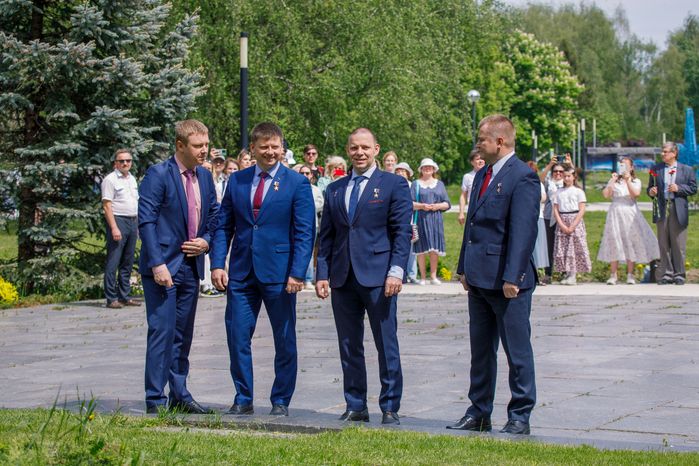 Космонавты Александр Горбунов, Александр Гребенкин, Иван Вагнер и Алексей Овчинин в Звездном городке