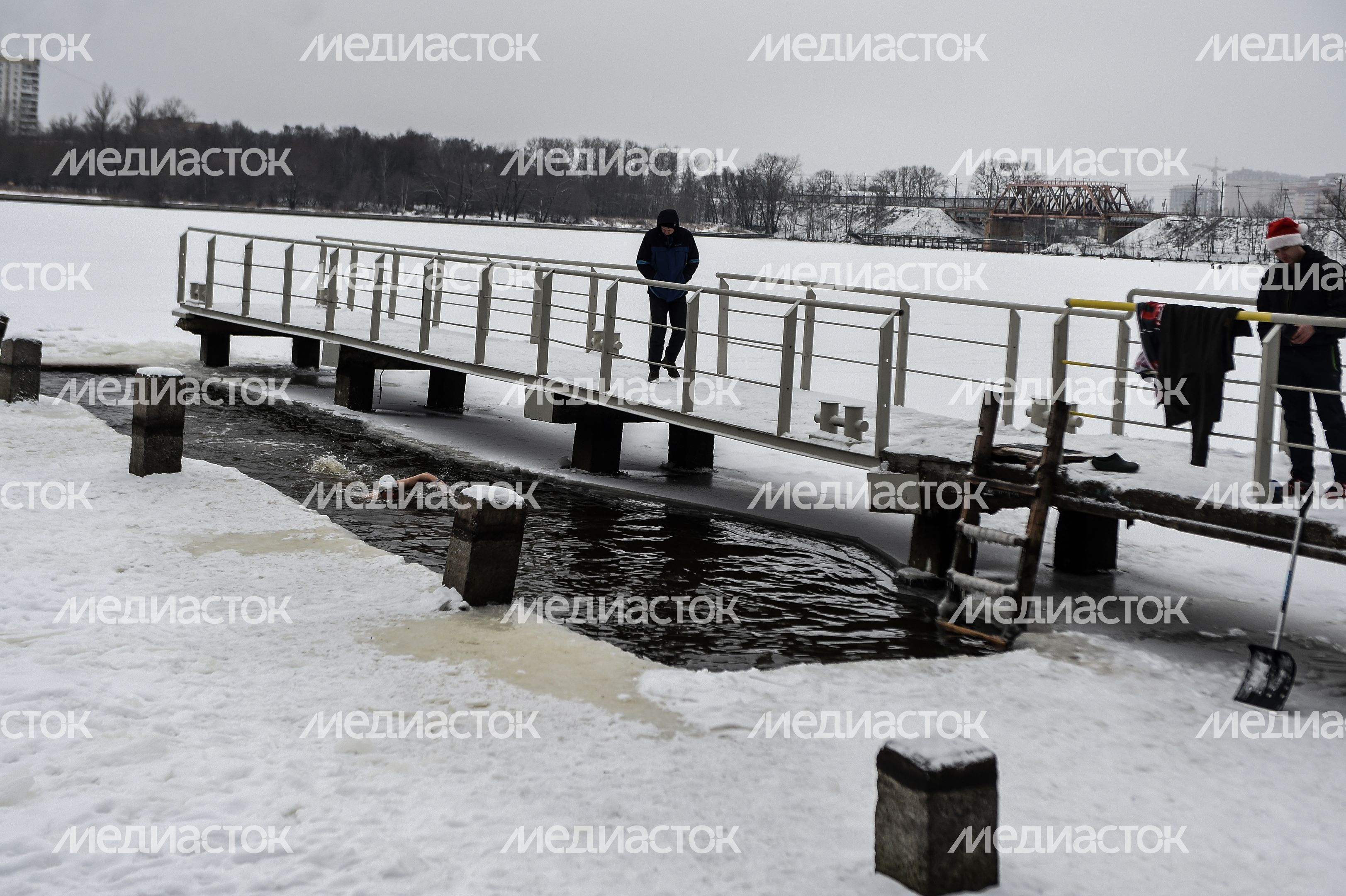 Купание моржей в Долгопрудном