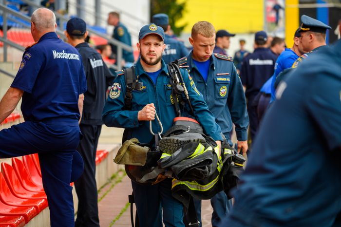 Конкурс профмастерства среди пожарных и начальников караулов МЧС и Мособлпожспаса в Подольске