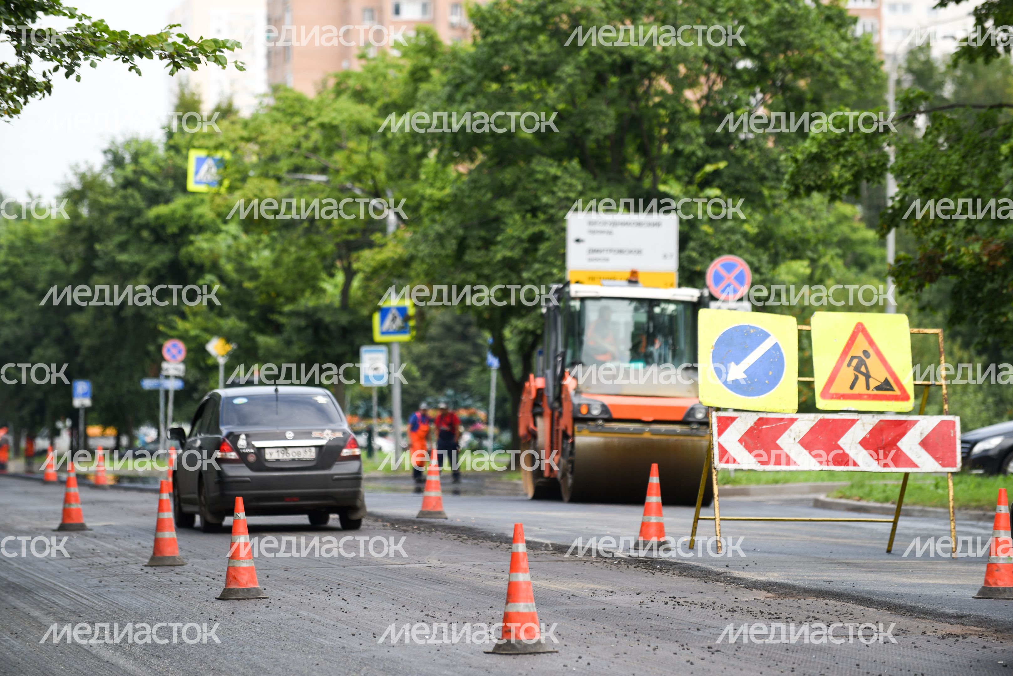 Дорожные работы в Москве