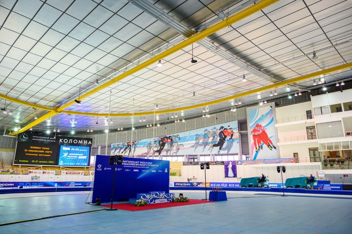 Зона награждения спортсменов в Конькобежном центре «Коломна»