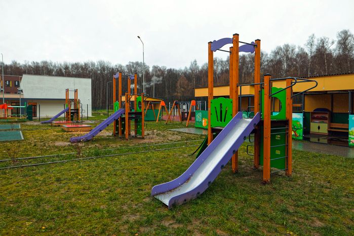 Новый детский сад образовательного комплекса «Бородино» в деревне Бережки округа Подольск