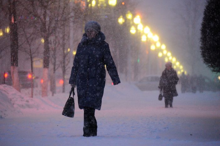 Снегопад в Ступино