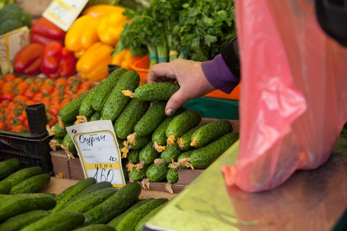 Продуктовый рынок в Москве