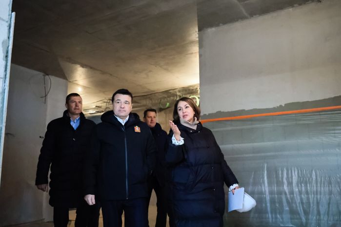 Проверка губернатором строительства школы в Люберцах