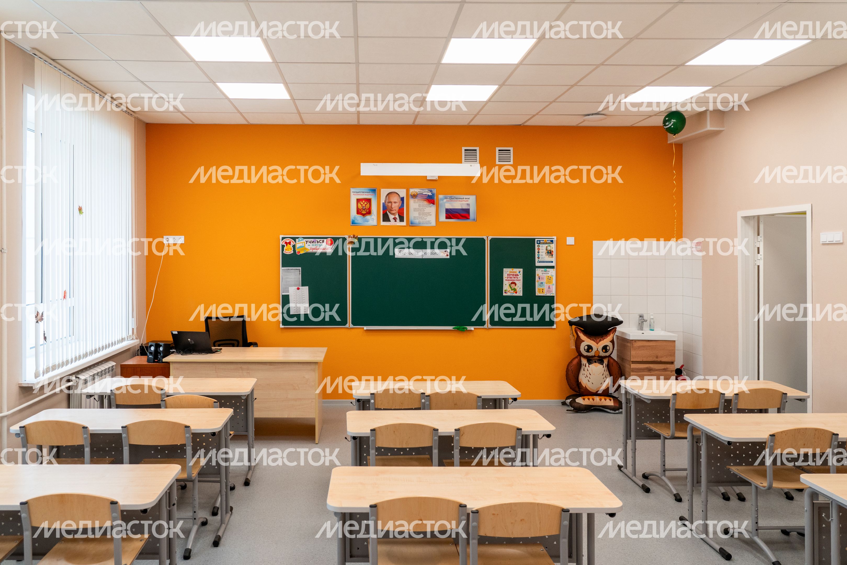 Учебный класс в корпусе №4 средней школы №21 на проспекте Юных Ленинцев в Подольске после капитального ремонта