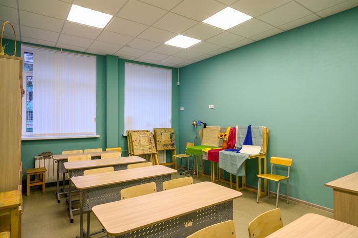Кабинет юных художников в детской школе искусств №1 после капитального ремонта в Люберцах