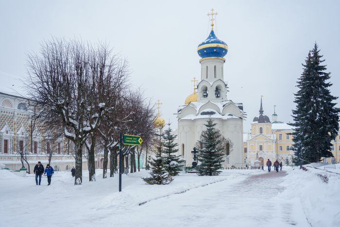 Сергиев Посад. Свято-Троицкая Сергиева лавра. Зима