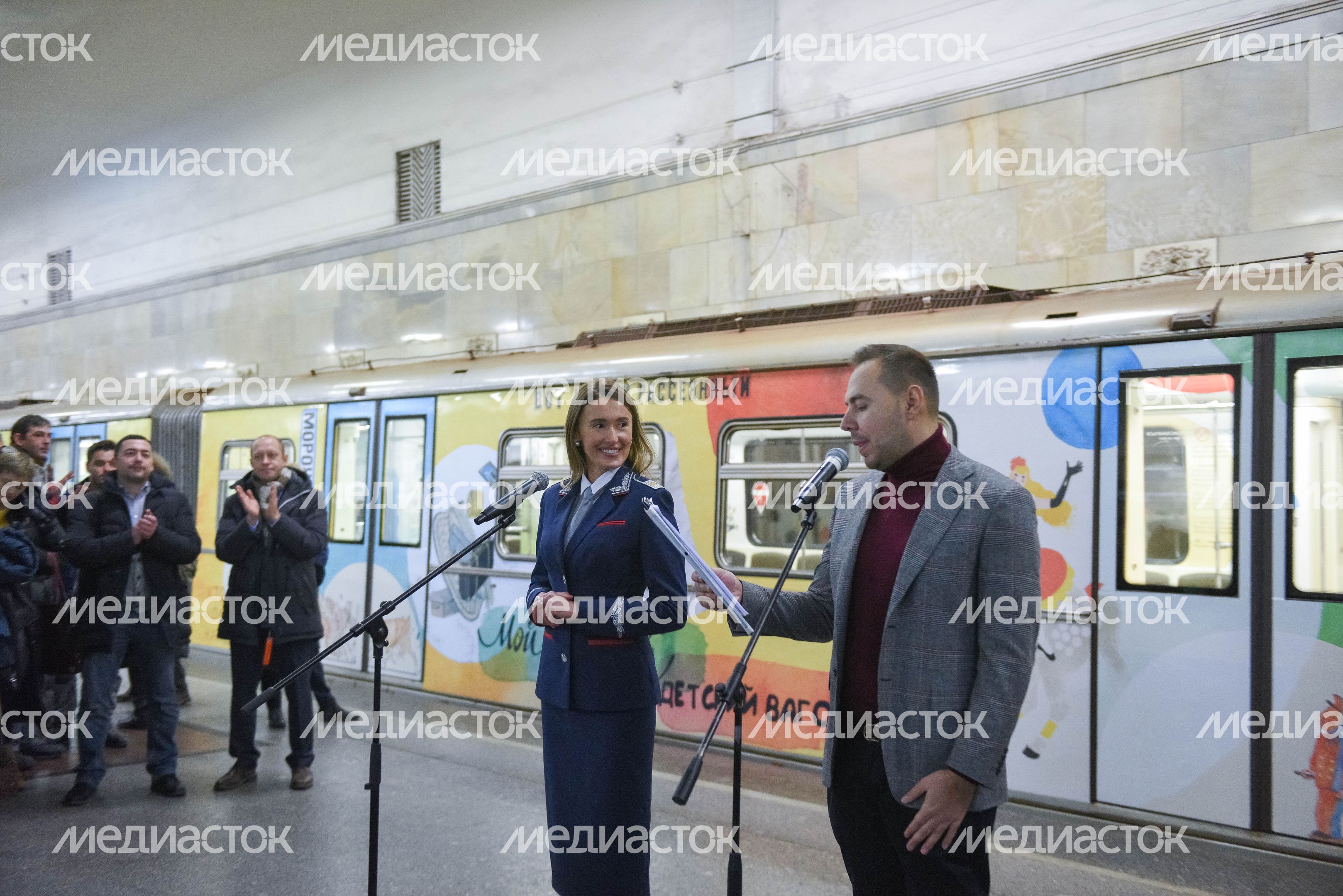 Запуск нового тематического поезда «Мой Маршак» в метро Москвы