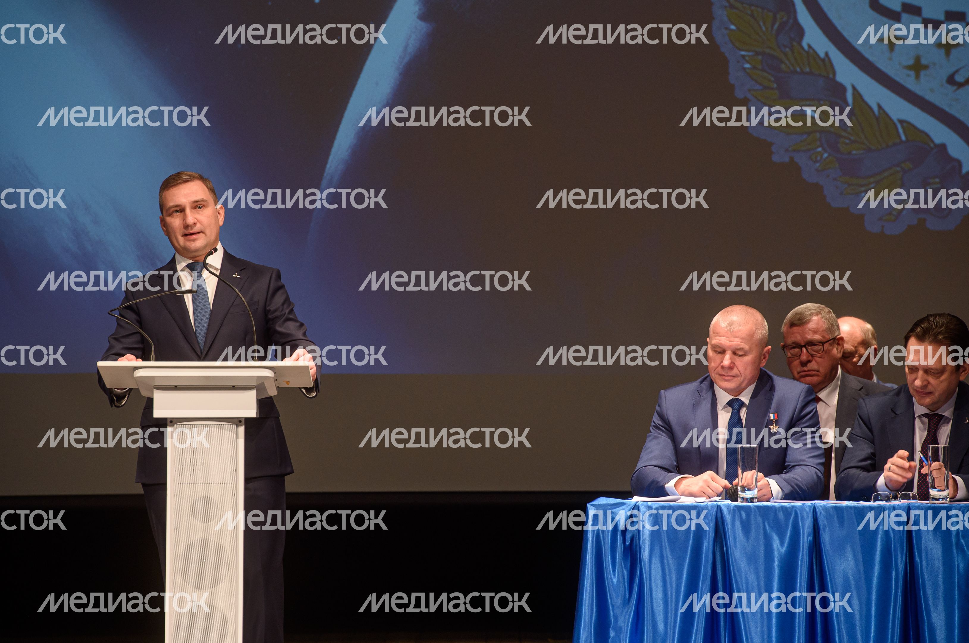Торжественная встреча космонавтов и астронавтов 67-й длительной экспедиции на МКС