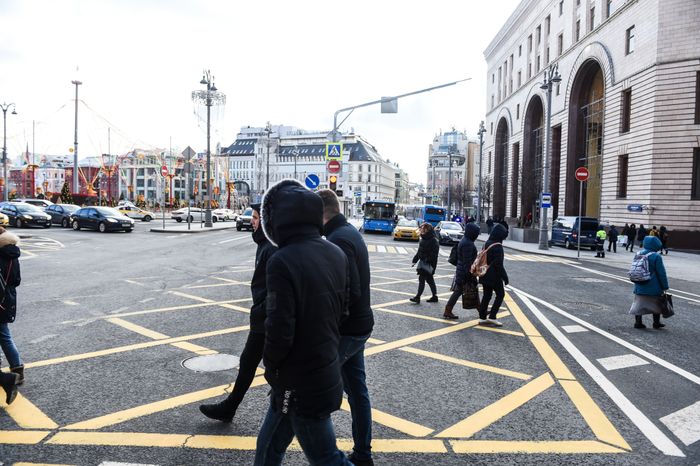 Вафельная разметка на улицах Москвы