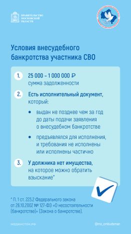 Внесудебное банкротство участника СВО вертикаль 02
