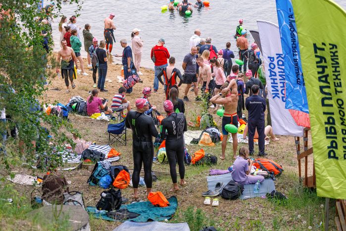 Заплыв на открытой воде Swimcup на Кореневском карьере в Люберцах