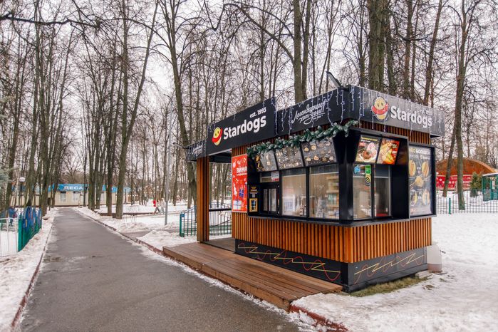 Центральный парк культуры и отдыха города Видное зимой
