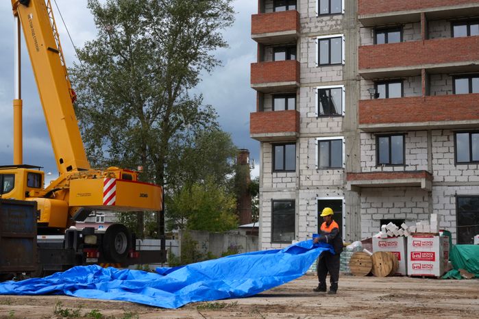 Строительство многоквартирного дома на улице Гоголя в Лосино-Петровском для переселенцев из аварийных домов