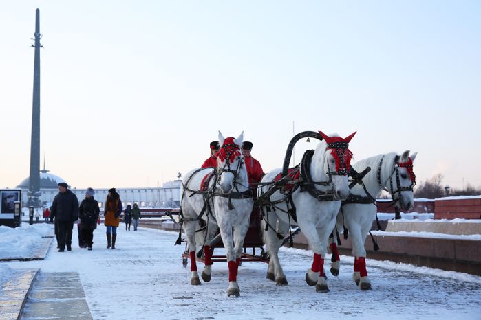 Рождественские гуляния в парке Победы в Москве