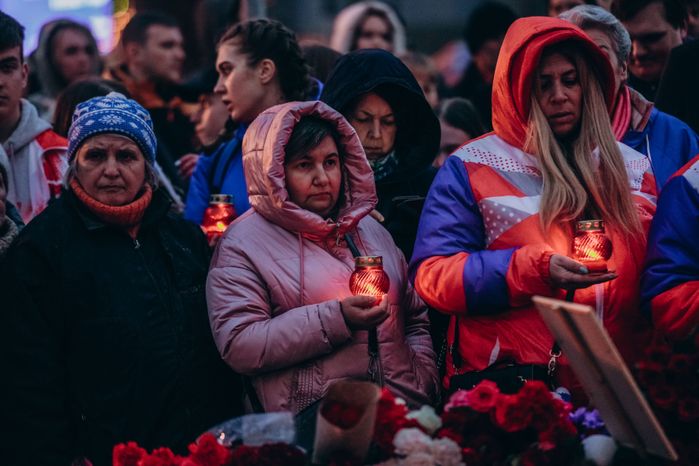 Акция памяти «Журавли» прошла на девятый день после теракта в "Крокус Сити Холле"