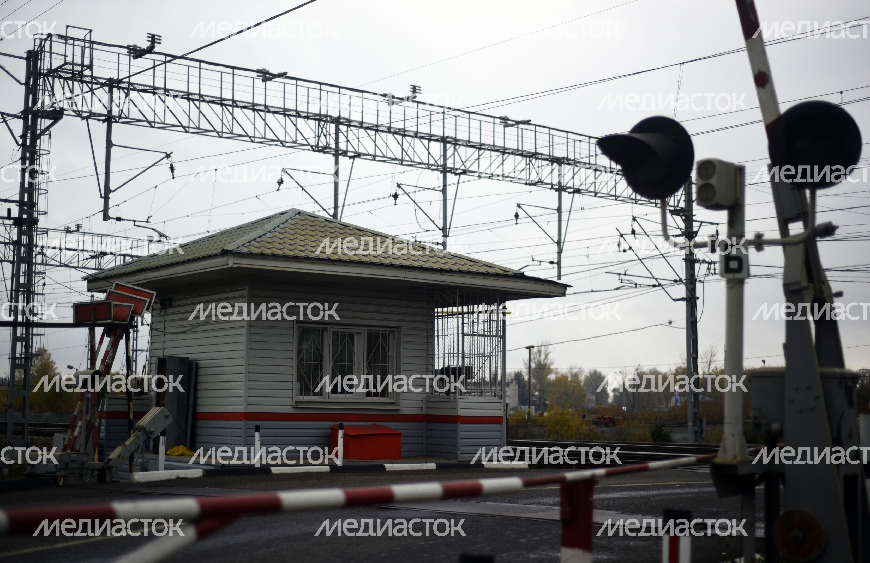Железнодорожный переезд в Москве