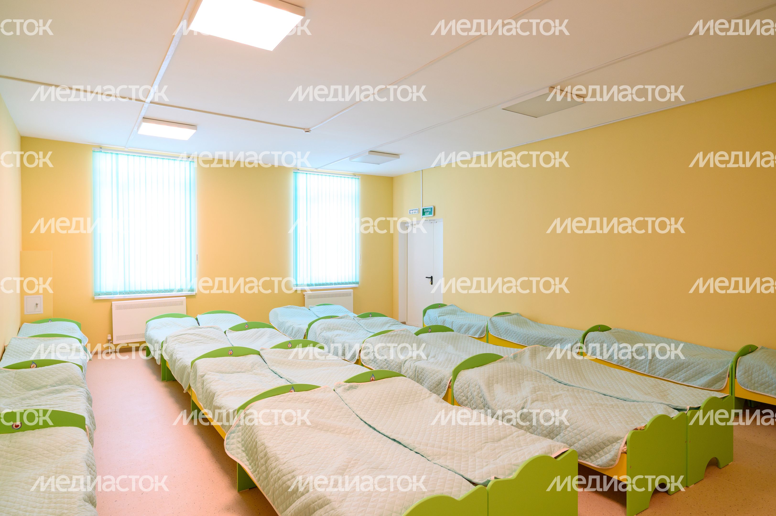 Спальня в новом детском саду «Синички» школы №14 в ЖК «Подлипки город» Коломны Спальня в новом детском саду «Синички» школы №14 в ЖК «Подлипки город» Коломны