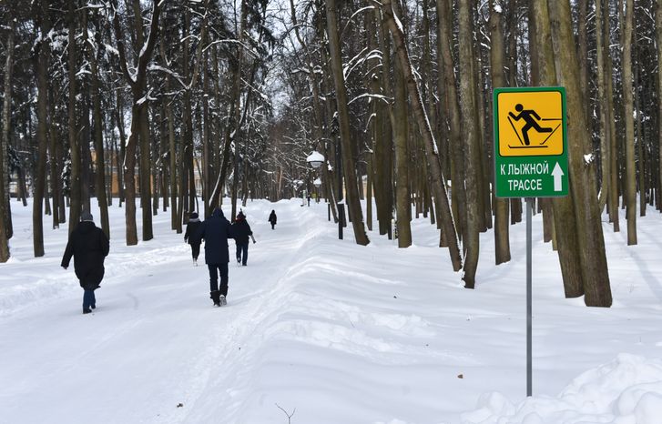 Подготовка к лыжной гонке в музее-усадьбе «Архангельское»