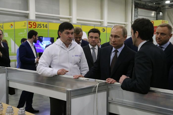 А. Воробьев и В. Путин посетили финал чемпионата рабочих профессий WorldSkills