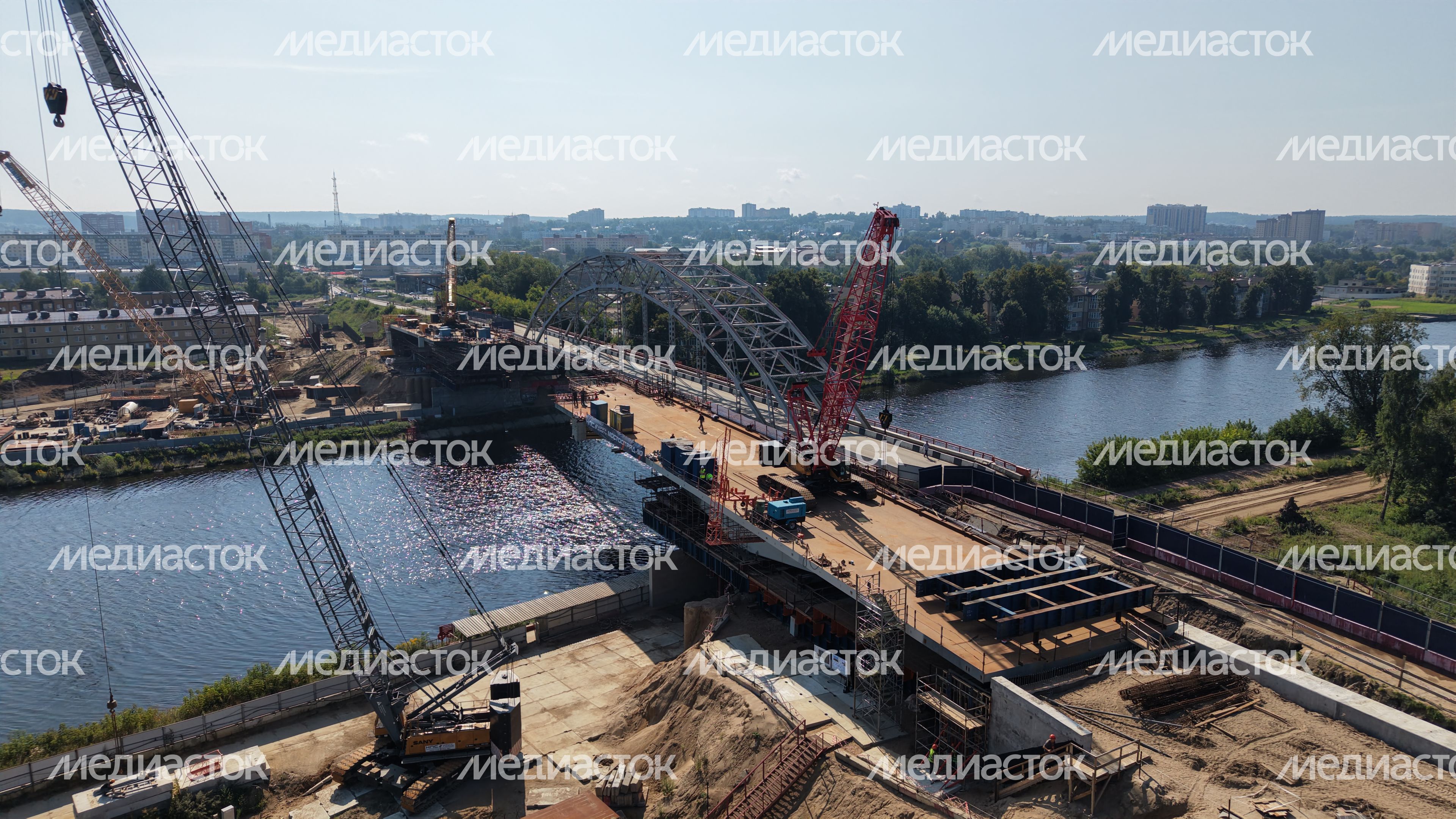 Возведение нового Рогачевского моста в Дмитрове