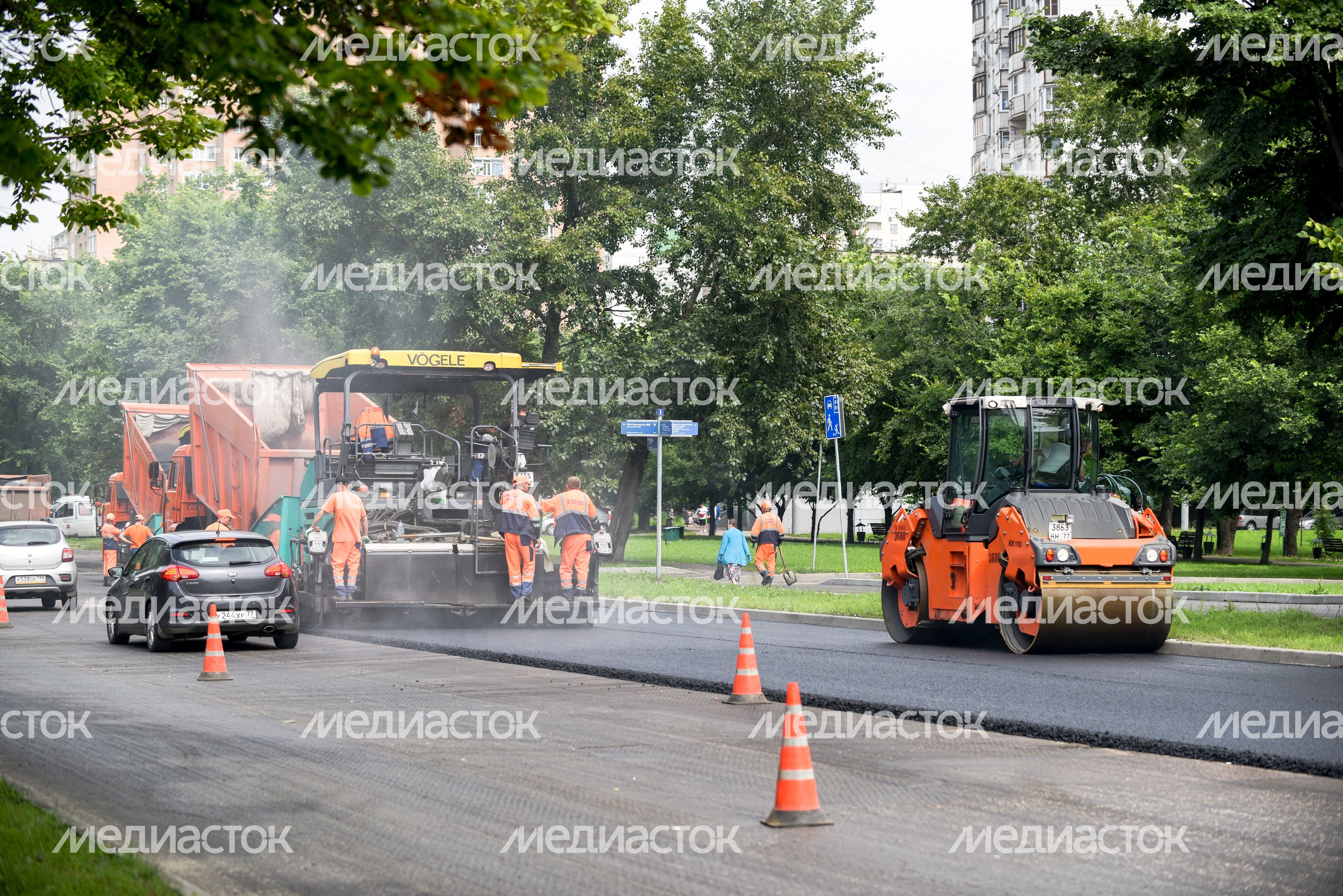 Дорожные работы в Москве