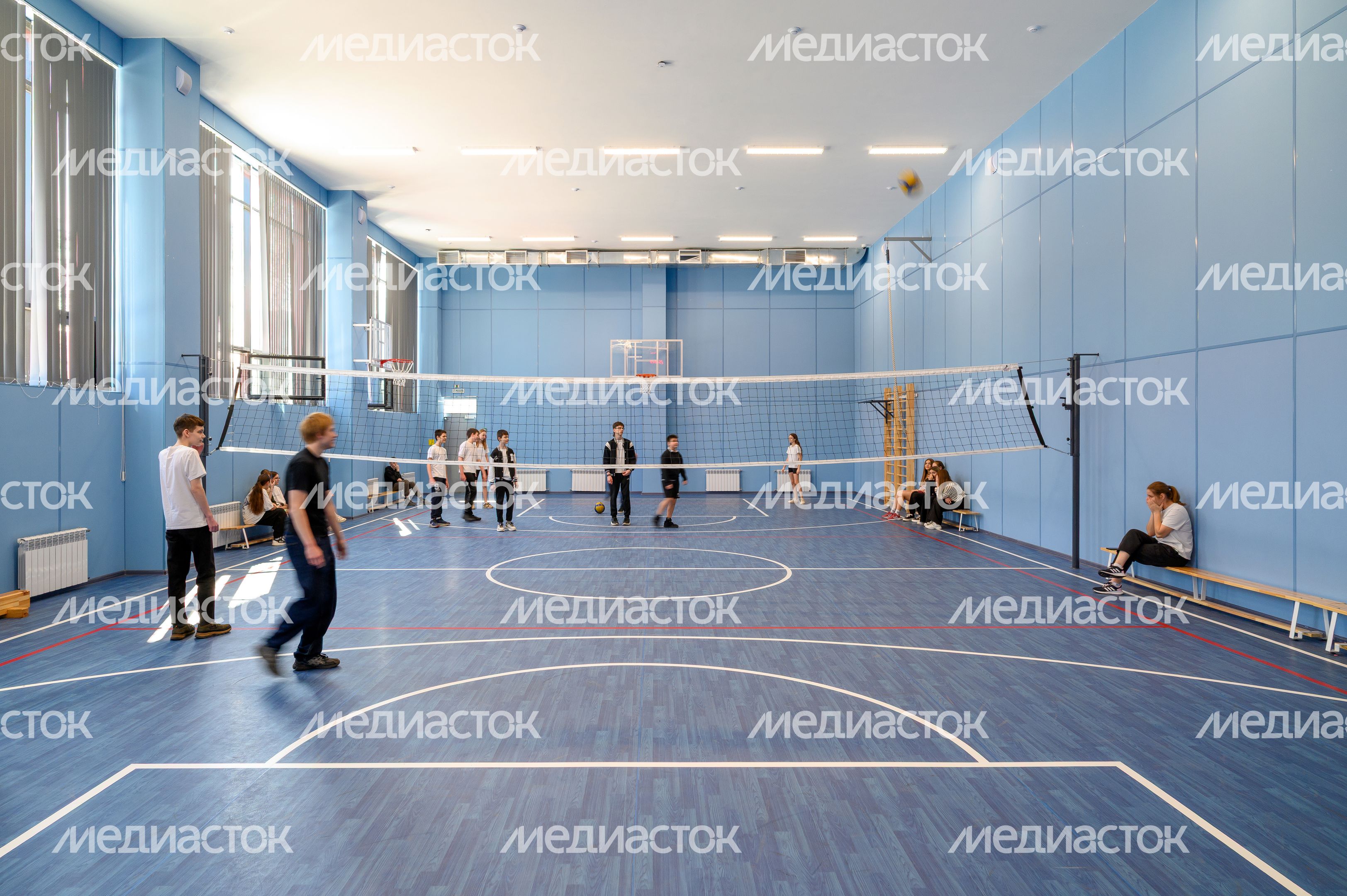 Спортивный зал средней школы №14 после капитального ремонта в Коломне Спортивный зал средней школы №14 после капитального ремонта в Коломне
