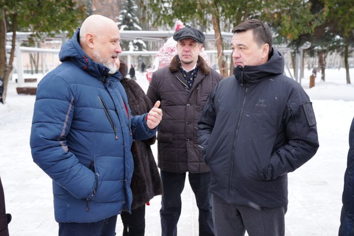 Проверка Губернатором Центрального парка культуры и отдыха в Пушкино