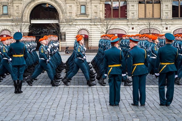 Генеральная репетиция парада Победы в Москве в 2021 году