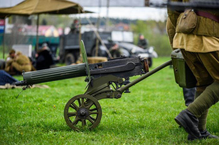 Военно-историческая реконструкция событий мая 1945 года в музее истории танка Т-34 в Мытищах