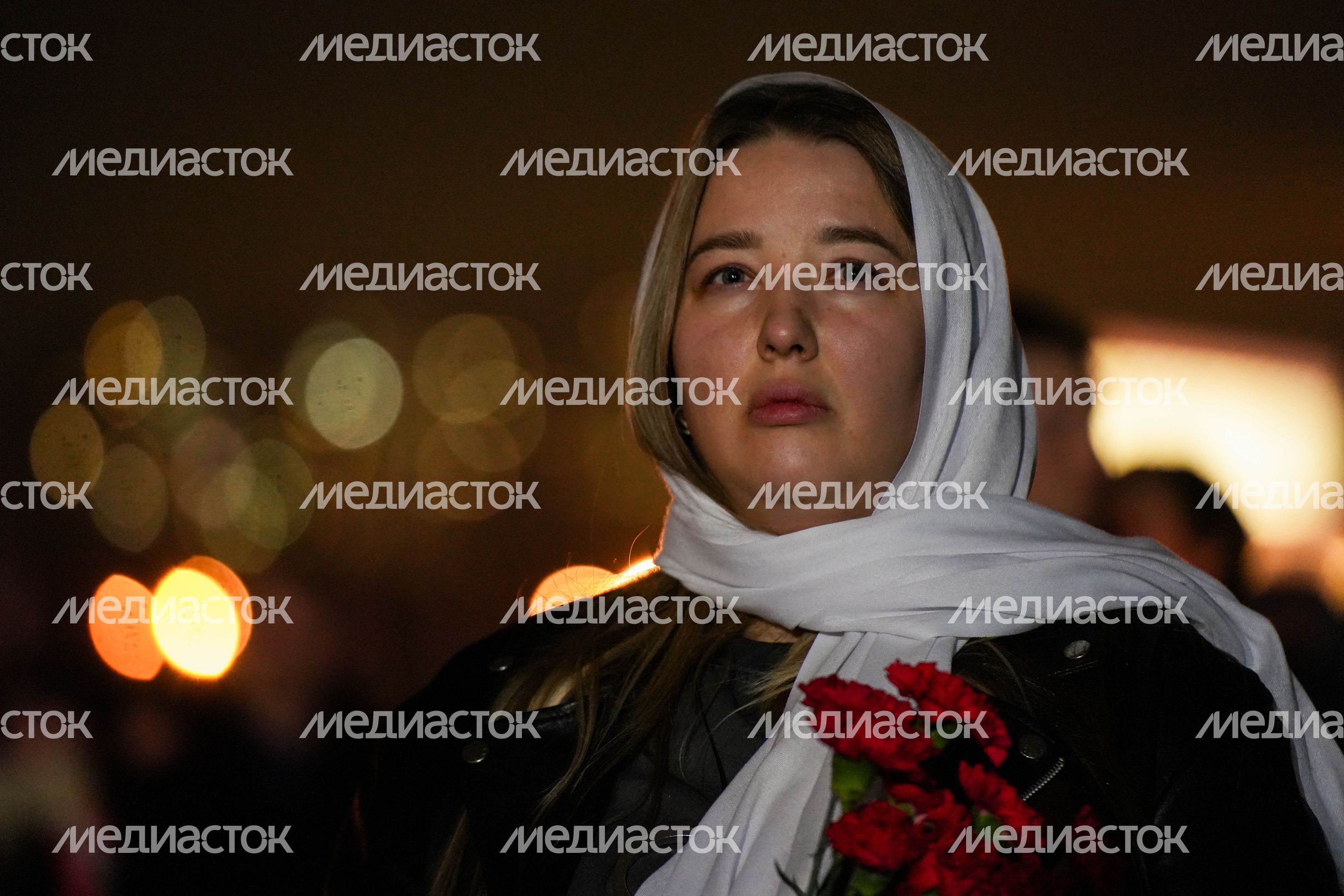 Акция памяти «Журавли» прошла на девятый день после теракта в "Крокус Сити Холле"