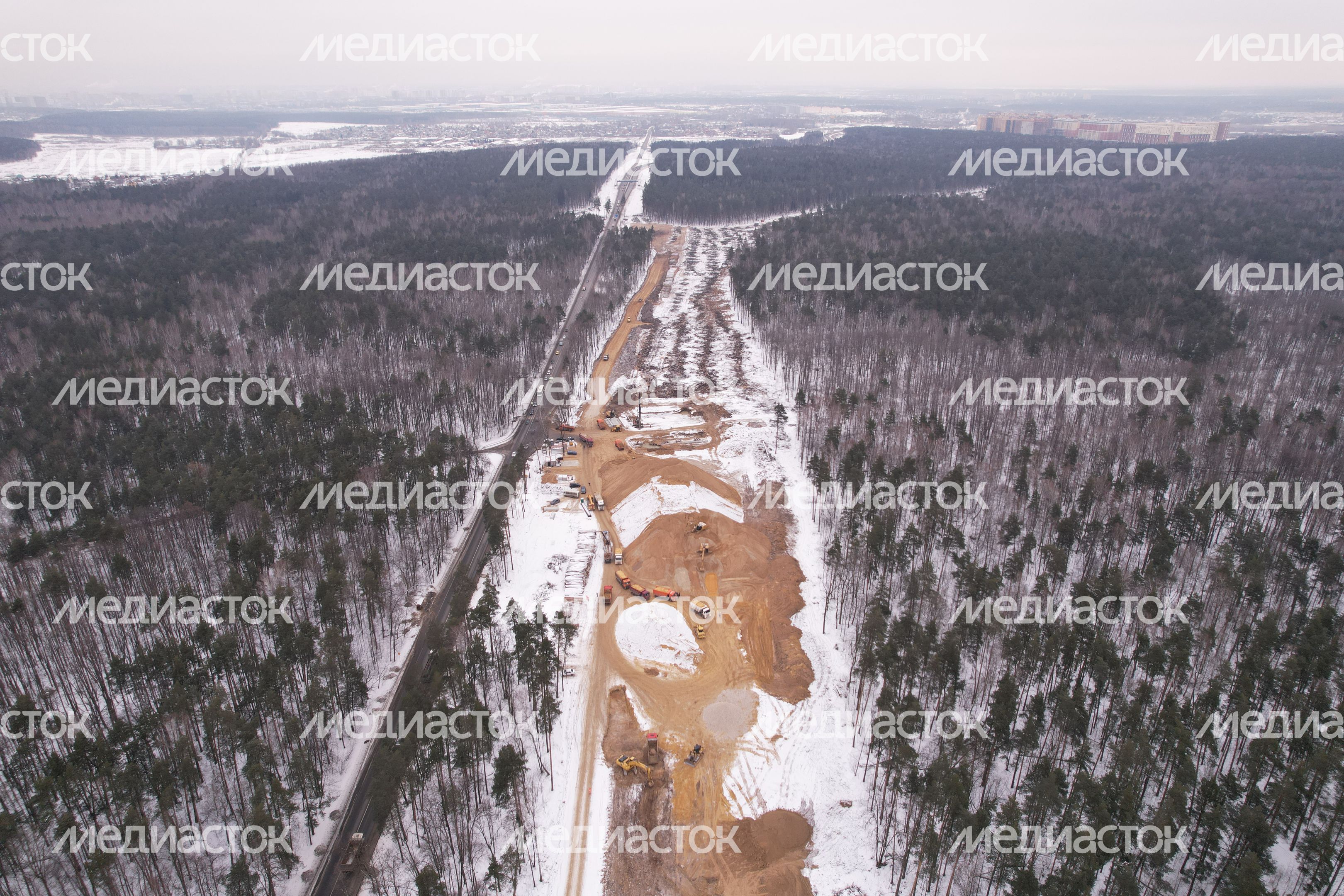 Проверка хода строительства Южно-Лыткаринской автодороги (ЮЛА) Губернатором Подмосковья