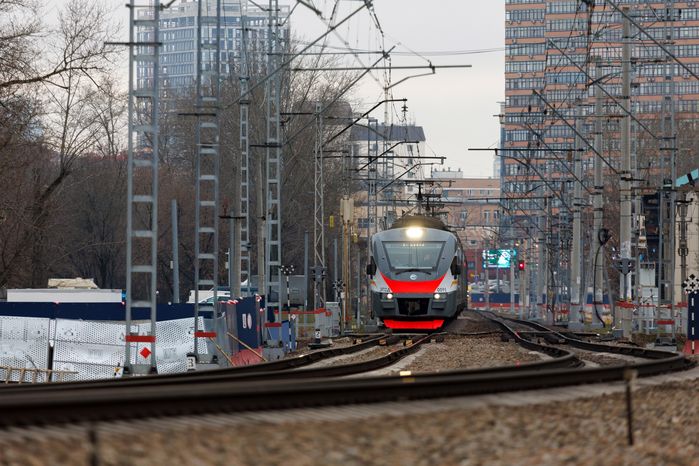 Электричка МЦД в Подмосковье