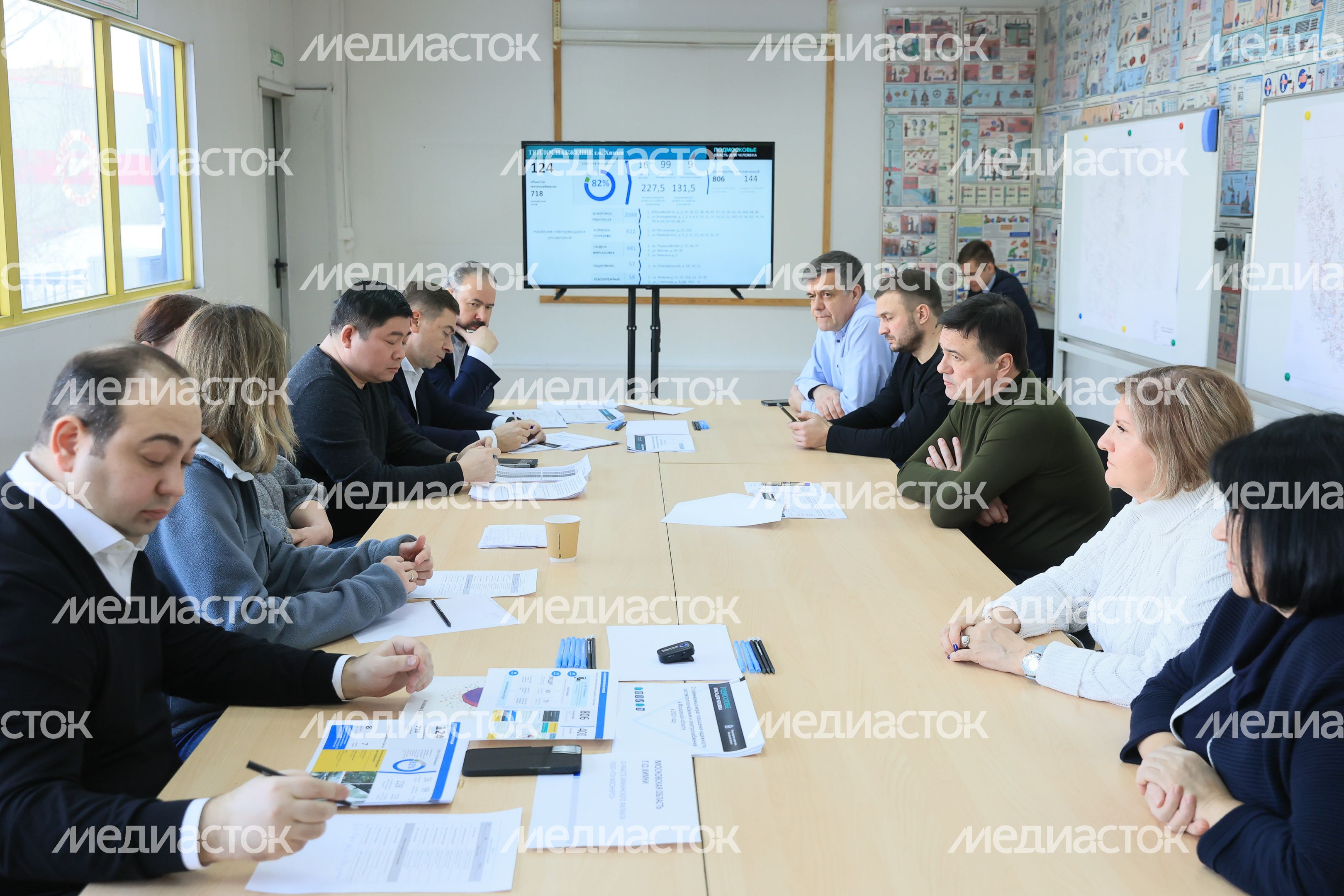 Посещение губернатором Подмосковья мкр. Новые Химки