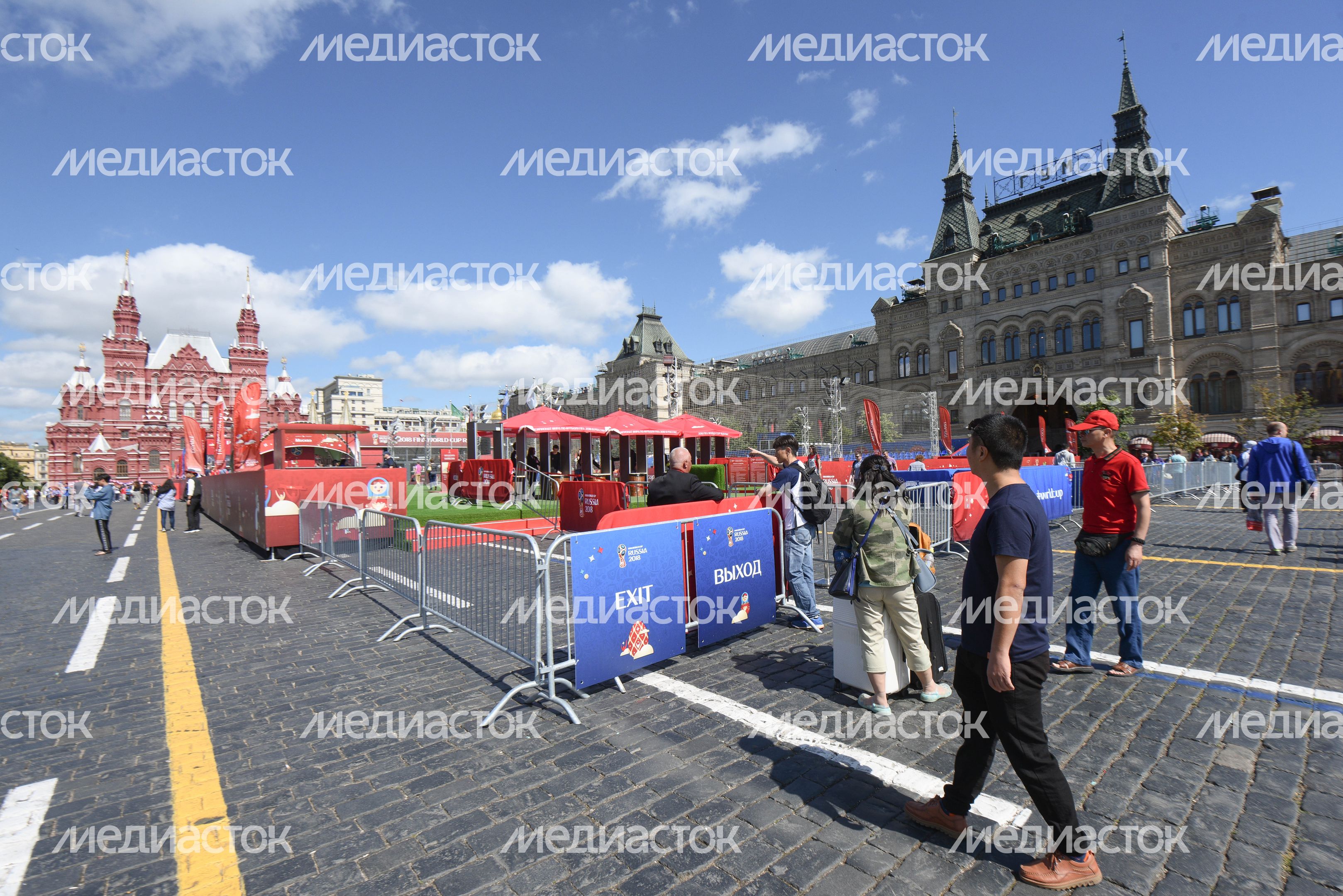 Футбольный парк на Красной площади в Москве