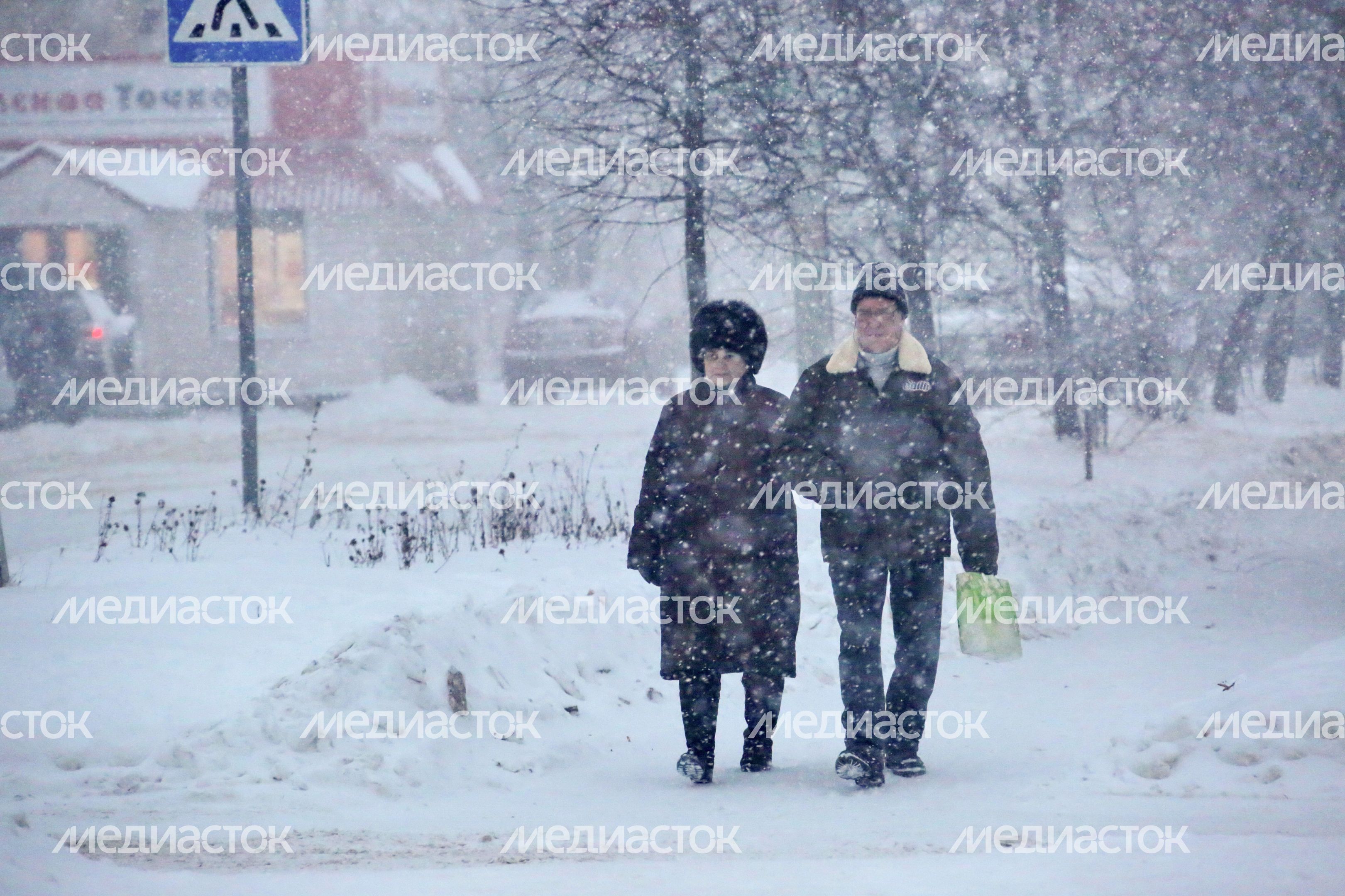 Снегопад в Кашире
