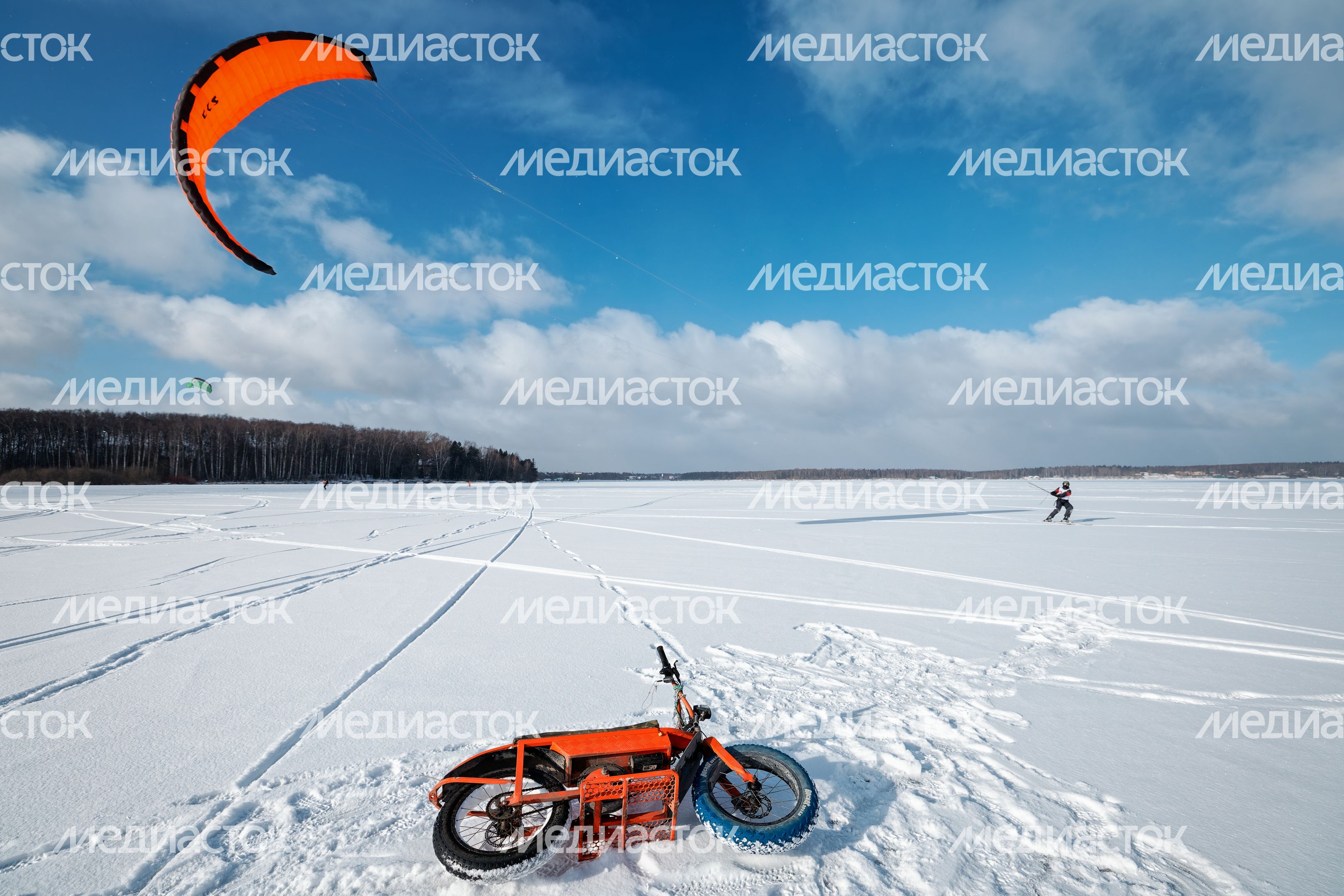 Чемпионат Московской области по сноукайтингу в Солнечногорске